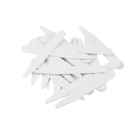 Collar Stays scattered on a white background, ready to keep your shirt collar crisp and supported.